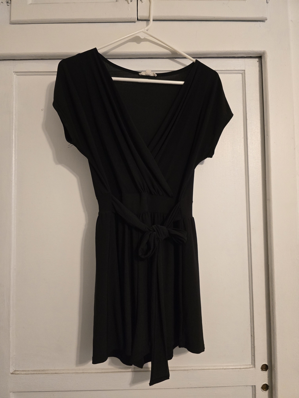 Rolla Coster Black Wrap Romper with Self Tie
